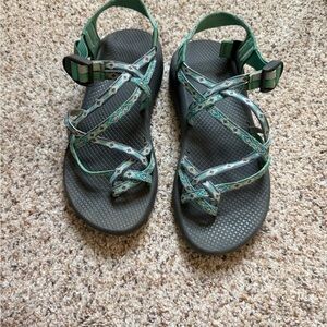 Chaco Women's Green Patterned Sport Sandals